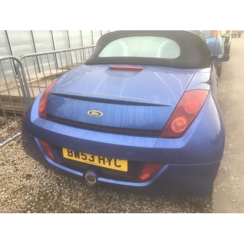 70 - A BLUE FORD STREET KA CONVERTABLE, 2004 YEAR OF MANUFACTURE, 12 MONTHS MOT