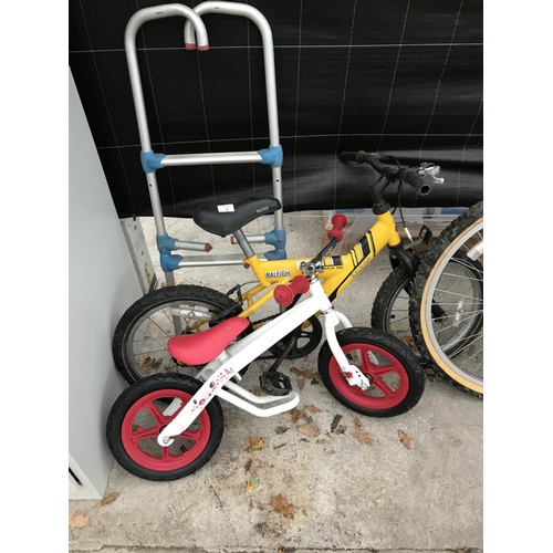 4 - TWO CHILD'S BIKES AND A POOL LADDER