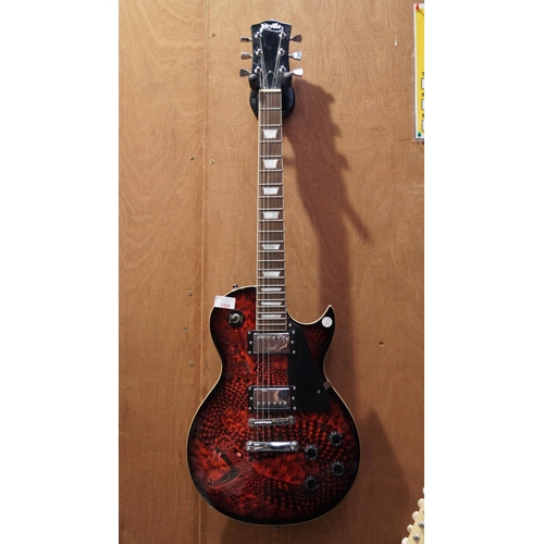 359 - A JACKVILLE LES PAUL GUITAR WITH RED DRAGON DESIGN