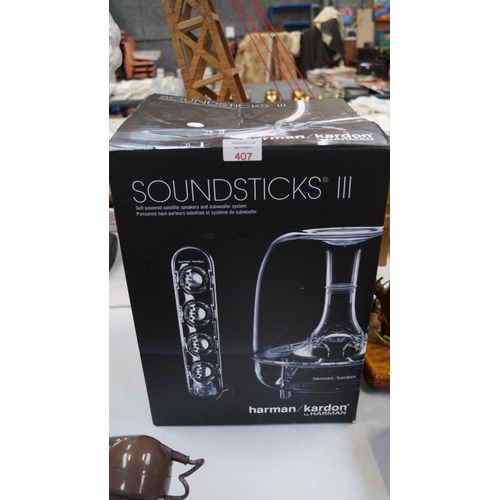 407 - A BOXED 'SOUNDSTICKS III' SPEAKER SYSTEM