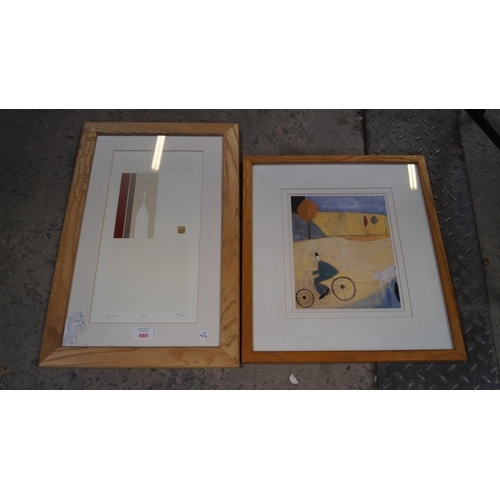 486 - TWO FRAMED PICTURES TO INCLUDE A PENCIL SIGNED, LIMITED EDITION PRINT, 'SOLO' BY ALLY GENE, NUMBER 1... 