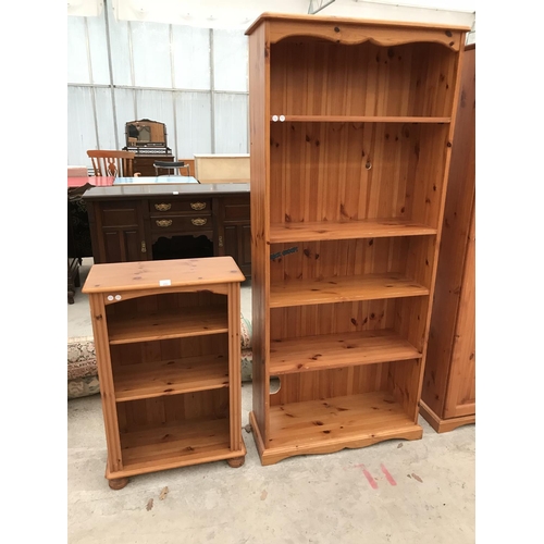 950 - TWO PINE BOOKCASES