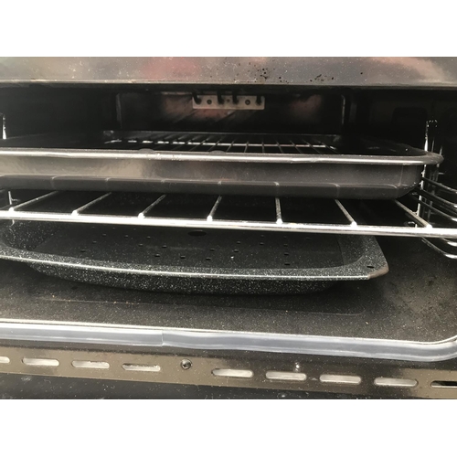 126 - A BLACK BELLING DB4 9EL ELECTRIC RANGE STYLE COOKER WITH CERAMIC TOP HAVING FOUR INDUCTION HOBS, THE... 