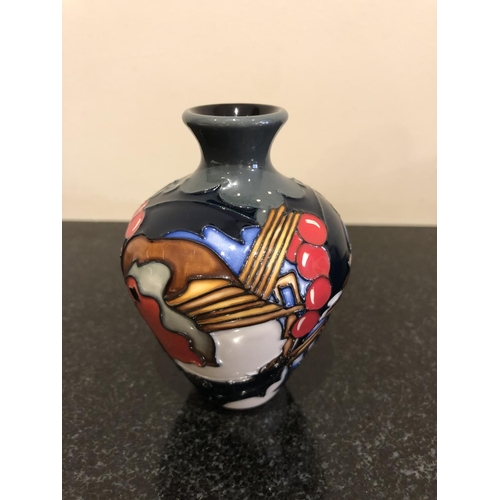 305 - A MOORCROFT POTTERY VASE DECORATED IN THE 'BRAVE SIR ROBIN' PATTERN DESIGNED BY VICKY LOVATT, SHAPE ... 