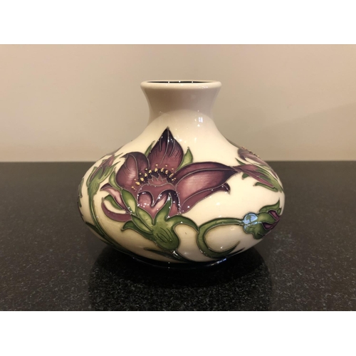 307 - A MOORCROFT POTTERY VASE DECORATED IN THE 'PULSATILLA' PATTERN DESIGNED BY VICKY LOVATT, SHAPE NUMBE... 