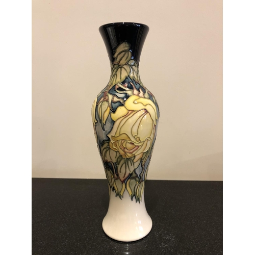 309 - A MOORCROFT POTTERY LIMITED EDITION, (38/50), VASE DECORATED IN THE 'MARECHAL NIEL' PATTERN DESIGNED... 