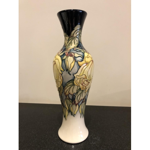 309 - A MOORCROFT POTTERY LIMITED EDITION, (38/50), VASE DECORATED IN THE 'MARECHAL NIEL' PATTERN DESIGNED... 