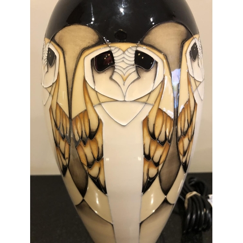 315 - A MOORCROFT POTTERY LAMP BASE DECORATED IN THE 'TENGU' PATTERN DESIGNED BY VICKY LOVATT, SHAPE NUMBE... 