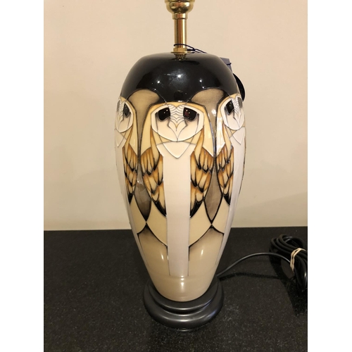 315 - A MOORCROFT POTTERY LAMP BASE DECORATED IN THE 'TENGU' PATTERN DESIGNED BY VICKY LOVATT, SHAPE NUMBE... 