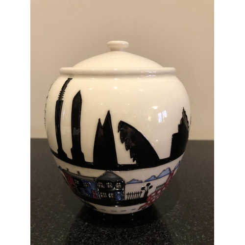 330 - A MOORCROFT POTTERY VASE DECORATED IN THE 'LONDINIUM' PATTERN DESIGNED BY NICOLA SLANEY, SHAPE NUMBE... 