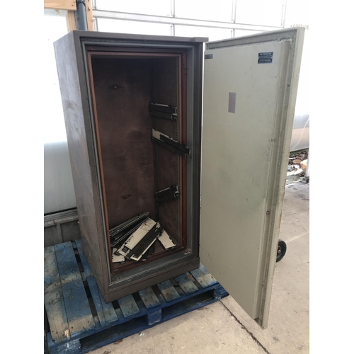 1 - A TANN DATASAFE METAL SAFE - 62 CM X 65 CM X 165 CM HIGH - KEY AVAILABLE