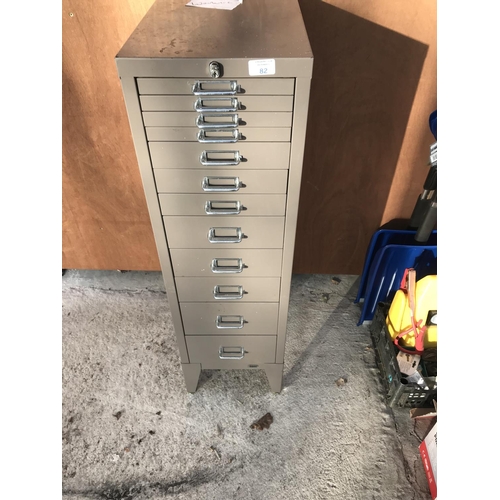 82 - A STOR TWELVE DRAWER MINIATURE FILING CABINET