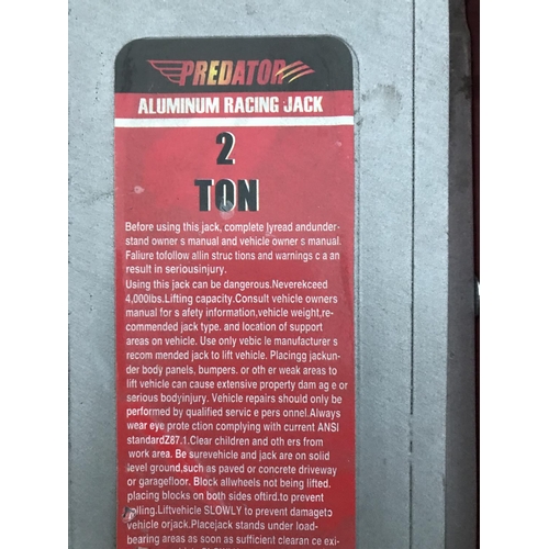 108 - A PREDATOR TWO TONNE ALUMINIUM RACING JACK