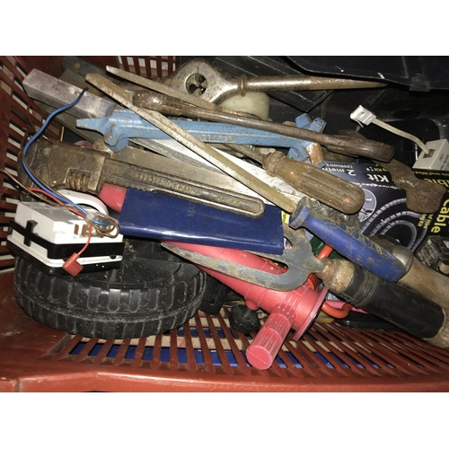 113 - THREE BOXES OF TOOLS - DIE WRENCH ETC