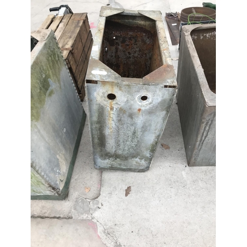 57A - A VINTAGE RECTANGULAR GALVANISED TANK