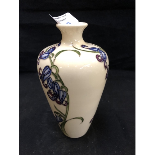 320 - A MOORCROFT POTTERY VASE DECORATED IN THE 'BLUEBELL HARMONY' PATTERN DESIGNED BY KERRY GOODWIN, SHAP... 