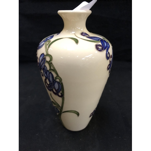 320 - A MOORCROFT POTTERY VASE DECORATED IN THE 'BLUEBELL HARMONY' PATTERN DESIGNED BY KERRY GOODWIN, SHAP... 