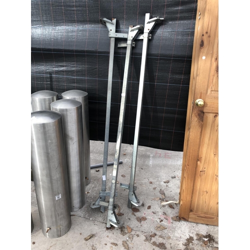 11 - THREE GALVANISED ROOF RACKS