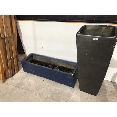 10 - TWO LARGE PLASTIC PLANTERS