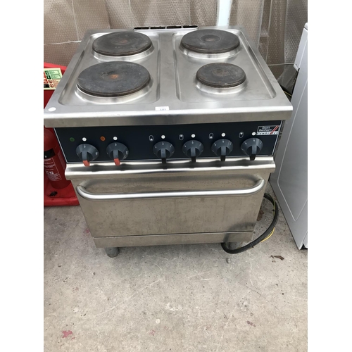 101 - A SCOTT BENHAM 3 PHASE STAINLESS STEEL ELECTRIC COOKER (COST £1500 NEW) W/O