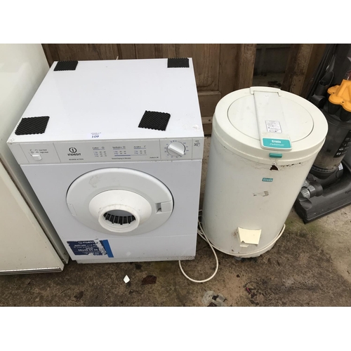 109 - TWO COUNTER TOP DRYERS - AND INDESIT 3 KILO AND A CREDA DEBONAIR BOTH W/O