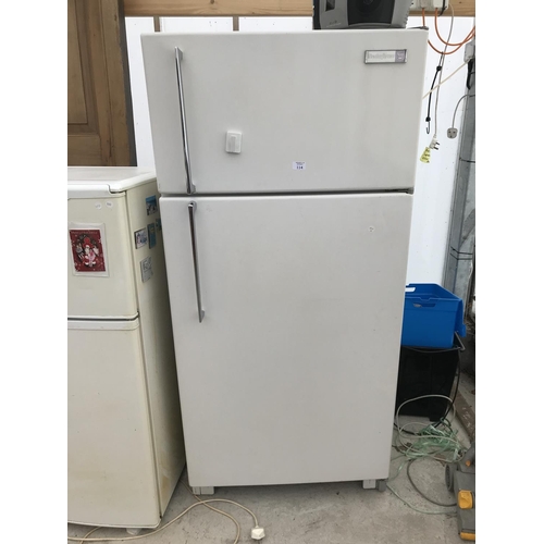 114 - AN AMERICAN WESTINGHOUSE EXTRA LARGE UPRIGHT FRIDGE FREEZER