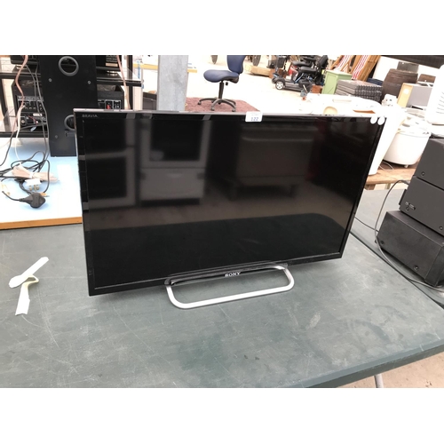 122 - A SONY FLAT SCREEN TV W/O