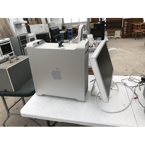 126 - AN APPLE POWER MAC G5 PC MODEL A1047 AND CINEMA HD DISPLAY MONITOR