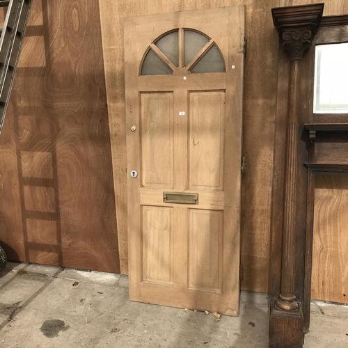 47 - A HARDWOOD EXTERIOR DOOR