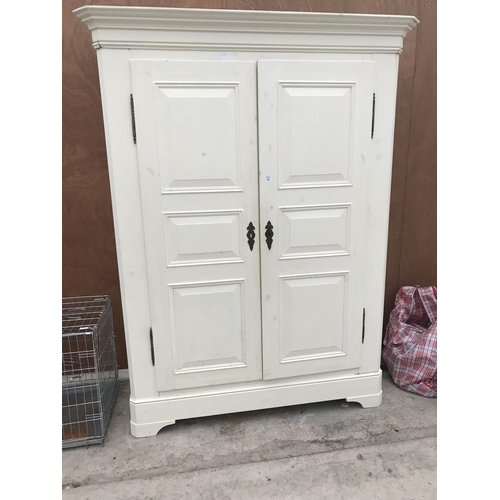 59 - A PAINTED PINE WARDROBE