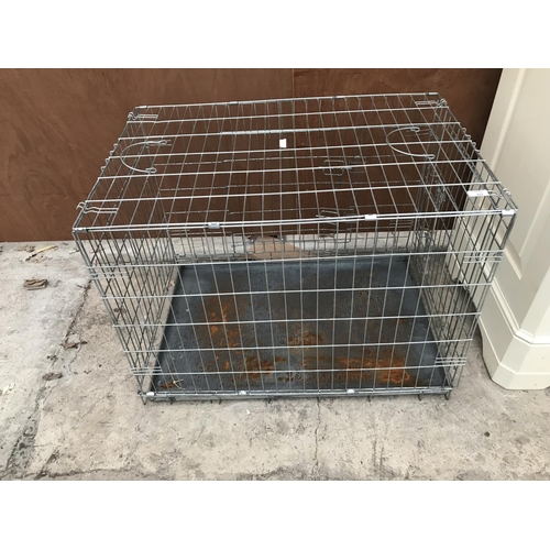 60 - A LARGE WIRE DOG CAGE