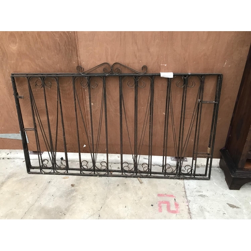 63 - TWO WROUGHT IRON GATES - TOTAL SPAN 320 CM