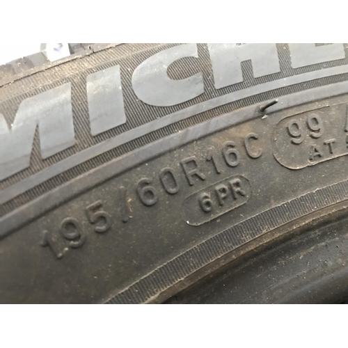 65 - FIVE 'SNOW' CAR TYRES INCLUDING MICHELIN 195/60R16