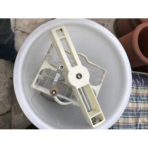 51 - A PLASTIC MANUAL WIND HONEY EXTRACTOR