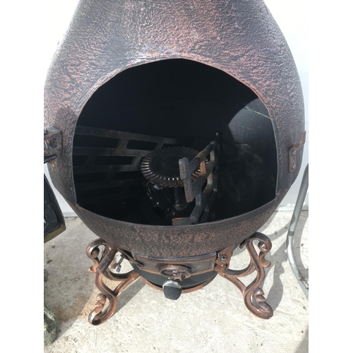 1A - AN UNUSED CAST IRON GAS CHIMNEA 180CM HIGH