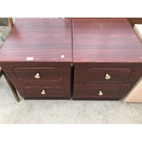 904 - THREE BEDSIDE CHESTS OF DRAWERS