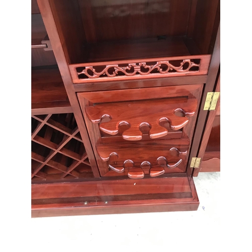 1010 - AN UNUSUAL FOLD OUT MAHOGANY COCKTAIL CABINET