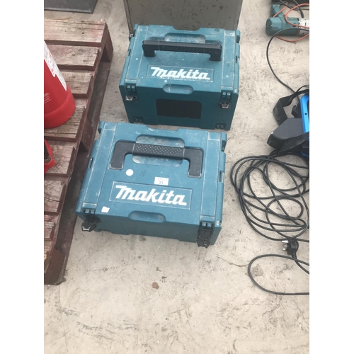 21 - TWO MAKITA TOOL BOXES