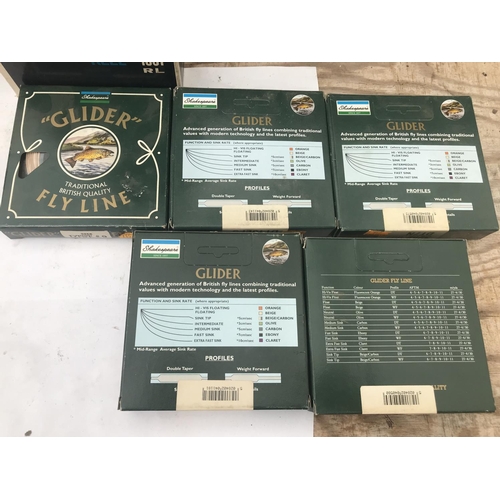 28 - FIVE NEW GLIDER FLY FISHING LINES