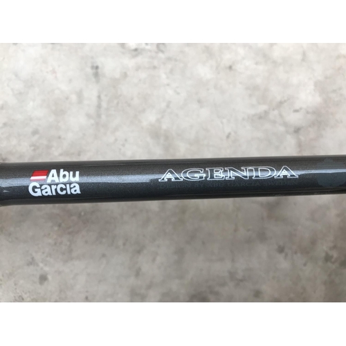 109 - AN AS NEW ABU GARCIA AGENDA 3.35 - 3.96 METRE FEEDER ROD WITH QUIVER TIPS AND ROD BAG