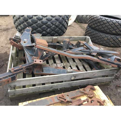 286 - TWO SETS OF LOADER FRAME PARTS FOR A 3910