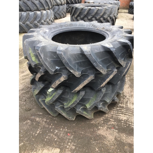 53 - A PIRELLI TYRE AND A TRELLEBORG TYRE BOTH 420 70 24