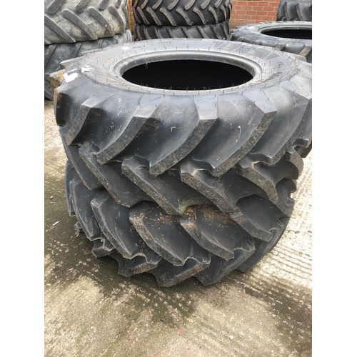 55 - A PAIR OF BKT TYRES 460 70 24