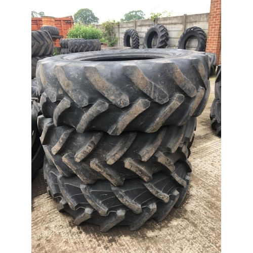 60 - THREE ASSORTED BRAND TYRES 14.9 24