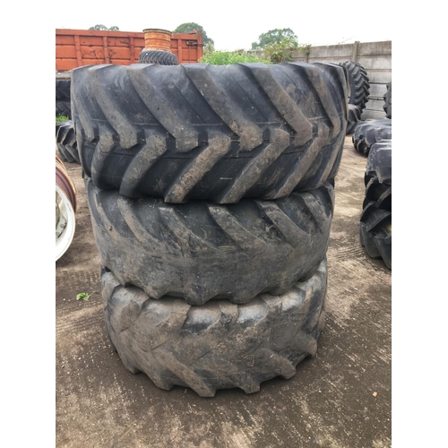 62 - THREE ASSORTED BRAND TYRES 460 70 24