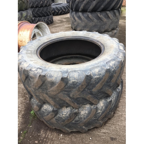 76 - A PAIR OF BKT TYRES 380 70 28