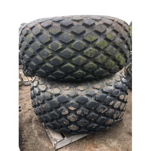 85 - A PAIR OF GRASSLAND WHEELS AND TYRES ALLIANCE 28L 26