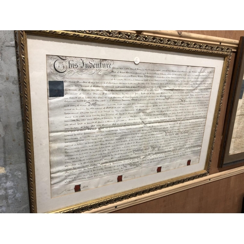 599 - THREE FRAMED INDENTURES