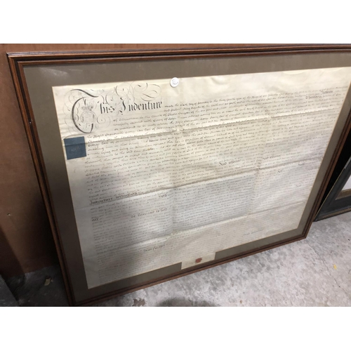 599 - THREE FRAMED INDENTURES