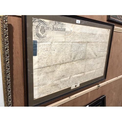 599 - THREE FRAMED INDENTURES